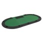 vidaXL Tablero de póker plegable en 3 partes 9 jugadores ovalado verde vidaXL Tablero de póker plegable en 3 partes 9 jugadores ovalado verde