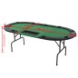 vidaXL Tablero de póker plegable en 3 partes 9 jugadores ovalado verde vidaXL Tablero de póker plegable en 3 partes 9 jugadores ovalado verde