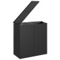 vidaXL Baúl de cojines para jardín de ratán PE negro 100x49x103,5 cm vidaXL Baúl de cojines para jardín de ratán PE negro 100x49x103,5 cm