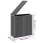 vidaXL Baúl de cojines para jardín de ratán PE negro 100x49x103,5 cm vidaXL Baúl de cojines para jardín de ratán PE negro 100x49x103,5 cm