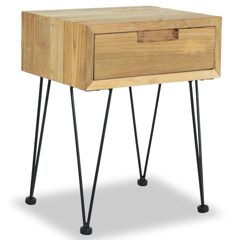 vidaXL Mesita de noche madera de teca maciza 40x30x50 cm vidaXL Mesita de noche madera de teca maciza 40x30x50 cm