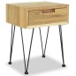 vidaXL Mesita de noche madera de teca maciza 40x30x50 cm vidaXL Mesita de noche madera de teca maciza 40x30x50 cm