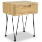 vidaXL Mesita de noche madera de teca maciza 40x30x50 cm vidaXL Mesita de noche madera de teca maciza 40x30x50 cm