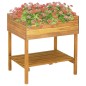 vidaXL Jardinera elevada de madera maciza de acacia 78,5x58,5x78,5 cm