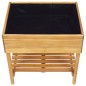 vidaXL Jardinera elevada de madera maciza de acacia 78,5x58,5x78,5 cm