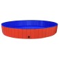 vidaXL Piscina para perros plegable PVC rojo 300x40 cm