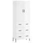 vidaXL Aparador alto madera contrachapada blanco brillo 69,5x34x180 cm vidaXL Aparador alto madera contrachapada blanco brillo 69,5x34x180 cm