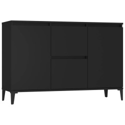 vidaXL Aparador de madera contrachapada negro 104x35x70 cm