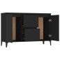 vidaXL Aparador de madera contrachapada negro 104x35x70 cm vidaXL Aparador de madera contrachapada negro 104x35x70 cm