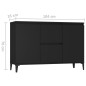 vidaXL Aparador de madera contrachapada negro 104x35x70 cm vidaXL Aparador de madera contrachapada negro 104x35x70 cm