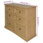 vidaXL Aparador gama Corona de pino mexicano 110x43x81 cm vidaXL Aparador gama Corona de pino mexicano 110x43x81 cm