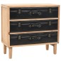 vidaXL Cajonera de madera maciza de abeto 80x36x75 cm vidaXL Cajonera de madera maciza de abeto 80x36x75 cm