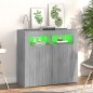 vidaXL Aparador con luces LED gris Sonoma 80x35x75 cm vidaXL Aparador con luces LED gris Sonoma 80x35x75 cm