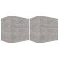 vidaXL Mesitas de noche 2 uds madera contrachapada hormigón 40x30x40cm