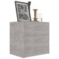 vidaXL Mesitas de noche 2 uds madera contrachapada hormigón 40x30x40cm