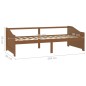 vidaXL Sofá cama 3 plazas madera maciza de pino marrón miel 90x200 cm vidaXL Sofá cama 3 plazas madera maciza de pino marrón miel 90x200 cm