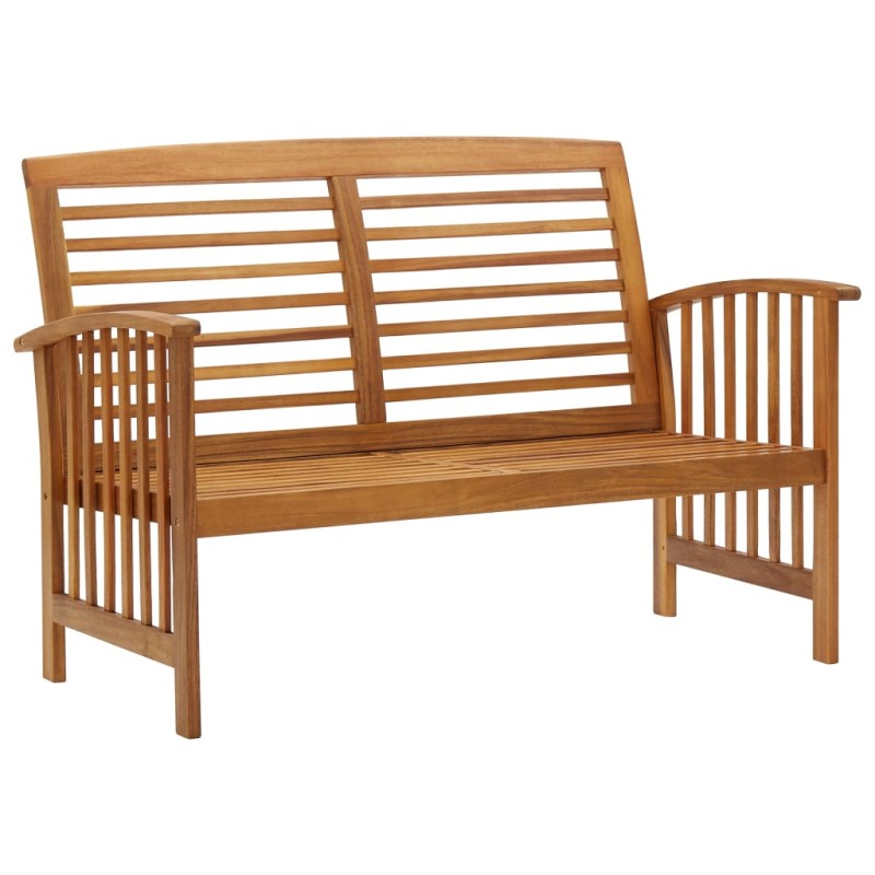 vidaXL Banco de jardín madera de acacia maciza 119 cm vidaXL Banco de jardín madera de acacia maciza 119 cm