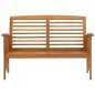 vidaXL Banco de jardín madera de acacia maciza 119 cm vidaXL Banco de jardín madera de acacia maciza 119 cm