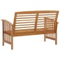 vidaXL Banco de jardín madera de acacia maciza 119 cm vidaXL Banco de jardín madera de acacia maciza 119 cm