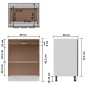 vidaXL Armario bajo de cocina madera ingeniería marrón roble vidaXL Armario bajo de cocina madera ingeniería marrón roble