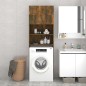 vidaXL Armario de lavadora color roble ahumado 64x25,5x190 cm