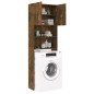vidaXL Armario de lavadora color roble ahumado 64x25,5x190 cm
