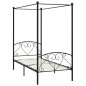 vidaXL Estructura de cama con dosel metal negro 120x200 cm 
