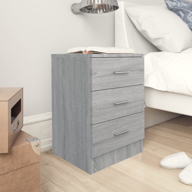 vidaXL Mesitas de noche 2 uds madera gris Sonoma 38x35x56 cm vidaXL Mesitas de noche 2 uds madera gris Sonoma 38x35x56 cm