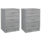 vidaXL Mesitas de noche 2 uds madera gris Sonoma 38x35x56 cm vidaXL Mesitas de noche 2 uds madera gris Sonoma 38x35x56 cm