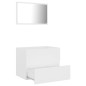 vidaXL Juego de muebles de baño 2 pzas madera contrachapada blanco vidaXL Juego de muebles de baño 2 pzas madera contrachapada blanco