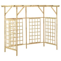 vidaXL Pérgola de jardín para 3 cubos de basura madera pino impregnada