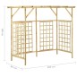 vidaXL Pérgola de jardín para 3 cubos de basura madera pino impregnada vidaXL Pérgola de jardín para 3 cubos de basura madera pino impregnada