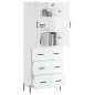 vidaXL Aparador alto madera contrachapada blanco brillo 69,5x34x180 cm vidaXL Aparador alto madera contrachapada blanco brillo 69,5x34x180 cm