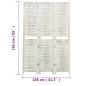 vidaXL Biombo de 3 paneles madera blanco envejecido 105x165 cm vidaXL Biombo de 3 paneles madera blanco envejecido 105x165 cm