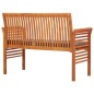 vidaXL Banco de jardín 2 plazas con cojín madera maciza acacia 120 cm vidaXL Banco de jardín 2 plazas con cojín madera maciza acacia 120 cm