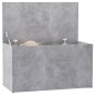 vidaXL Baúl almacenaje madera contrachapada gris hormigón 84x42x46 cm vidaXL Baúl almacenaje madera contrachapada gris hormigón 84x42x46 cm