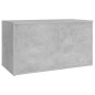 vidaXL Baúl almacenaje madera contrachapada gris hormigón 84x42x46 cm vidaXL Baúl almacenaje madera contrachapada gris hormigón 84x42x46 cm