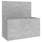 vidaXL Baúl almacenaje madera contrachapada gris hormigón 84x42x46 cm vidaXL Baúl almacenaje madera contrachapada gris hormigón 84x42x46 cm
