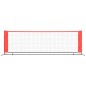 vidaXL Red de tenis poliéster negro y rojo 300x100x87 cm
