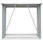vidaXL Casetilla leña acero galvanizado gris antracita 163x83x154 cm vidaXL Casetilla leña acero galvanizado gris antracita 163x83x154 cm