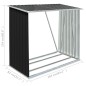vidaXL Casetilla leña acero galvanizado gris antracita 163x83x154 cm vidaXL Casetilla leña acero galvanizado gris antracita 163x83x154 cm