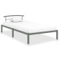 vidaXL Estructura de cama de metal gris 90x200 cm vidaXL Estructura de cama de metal gris 90x200 cm