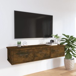 vidaXL Armario pared madera contrachapada roble ahumado 88x26x18,5 cm