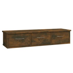 vidaXL Armario pared madera contrachapada roble ahumado 88x26x18,5 cm