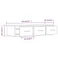 vidaXL Armario pared madera contrachapada roble ahumado 88x26x18,5 cm vidaXL Armario pared madera contrachapada roble ahumado 88x26x18,5 cm