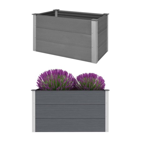 vidaXL Arriate de WPC gris 100x50x54 cm
