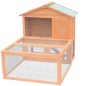 vidaXL Conejera jaula de animales con patio exterior madera vidaXL Conejera jaula de animales con patio exterior madera