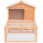 vidaXL Conejera jaula de animales con patio exterior madera vidaXL Conejera jaula de animales con patio exterior madera