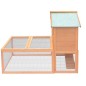 vidaXL Conejera jaula de animales con patio exterior madera vidaXL Conejera jaula de animales con patio exterior madera