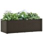 vidaXL Arriate con sistema de riego automático moca 100x43x33 cm vidaXL Arriate con sistema de riego automático moca 100x43x33 cm